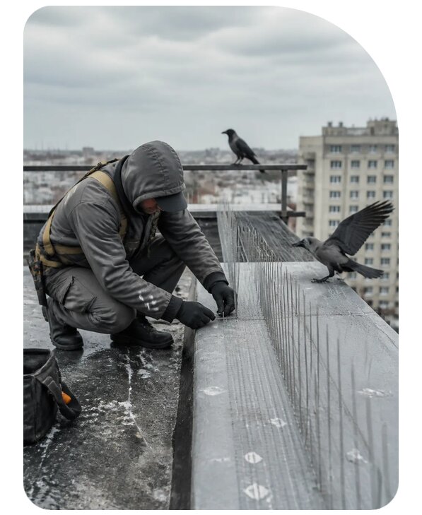 Защита от ворон под ключ в Красном Сулине по цене от 5103 р. | Сенат-Крл